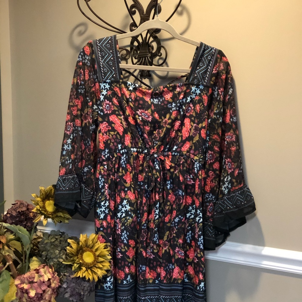 Venus Bell Sleeve boho dress